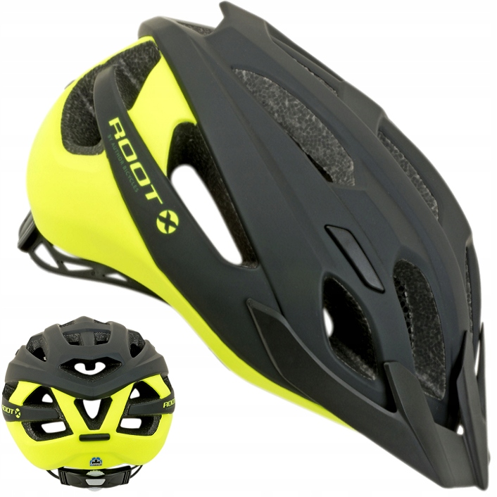 Helma Author Root X0 52-57 cm černo-žlutá (fluo) matná