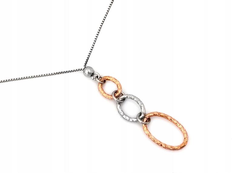 Elegantní náhrdelník se závěsným prvkem z koleček r42 stříbrný 925 jako dárek