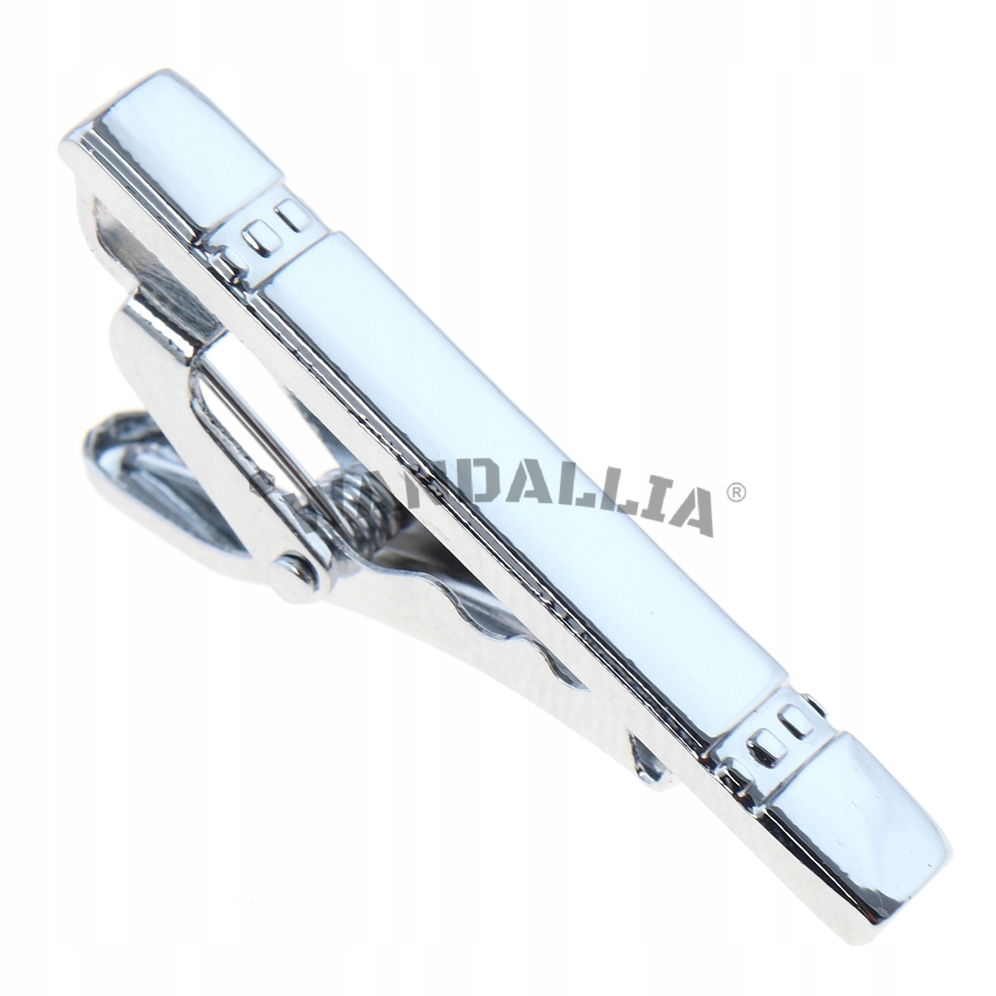 WANDALLIA Spinka do Krawata SP-KR-22 Klasyczna Srebrna dł.4cm Marka Wandallia