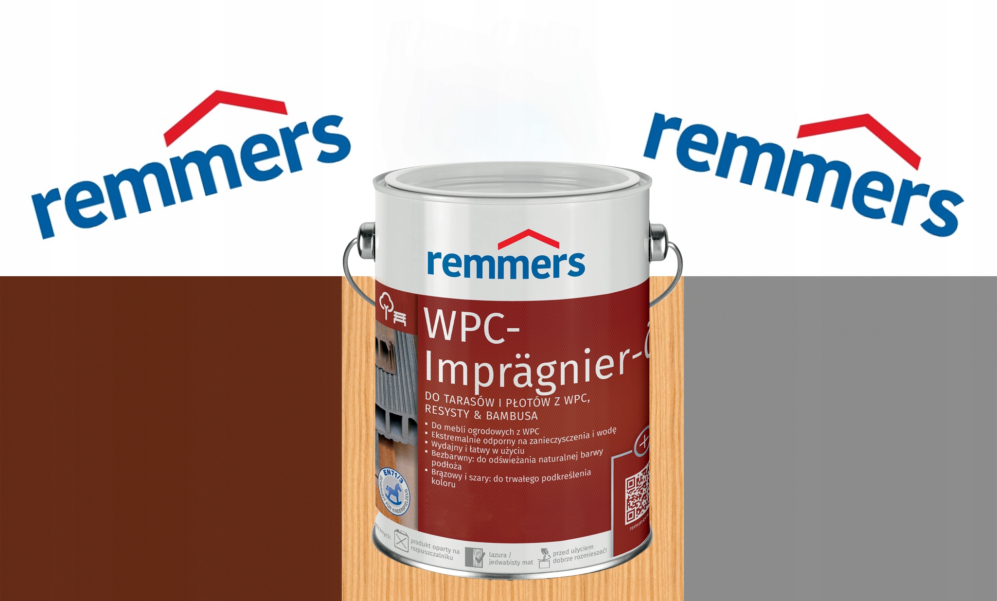 OLEJ DO DESEK KOMPOZYTOWYCH TARASÓW 0,75L SZARY Wielkość opakowania (l) Do 1 l