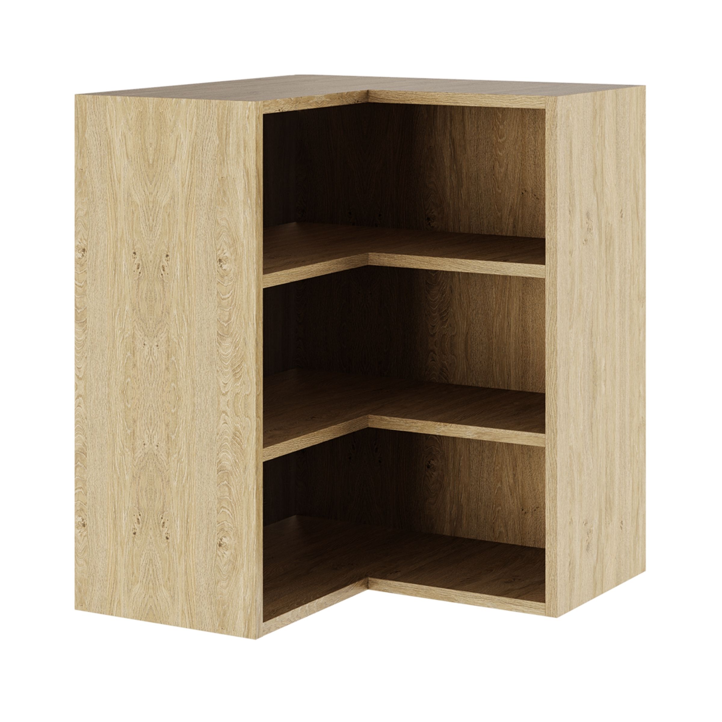 Korpus dub kamenný, horní rohová kuchyňská skříňka 60/72 s příslušenstvím