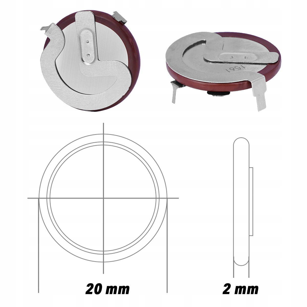 Bateria VL2020 do kluczyka BMW E39 E46 X3 X5 Mini Numer katalogowy części VL2020
