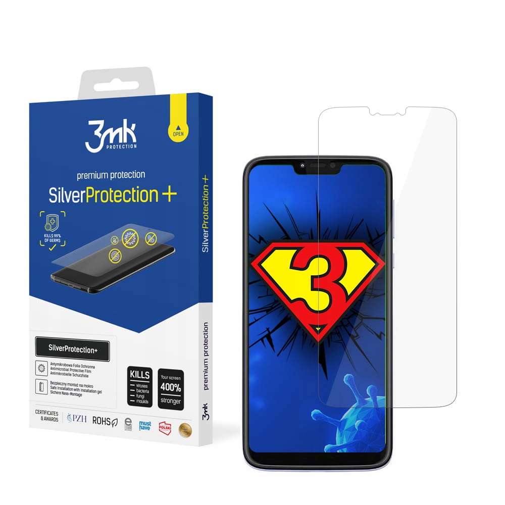 

Folia na cały ekran do Moto G7 Power - 3mk Silver+