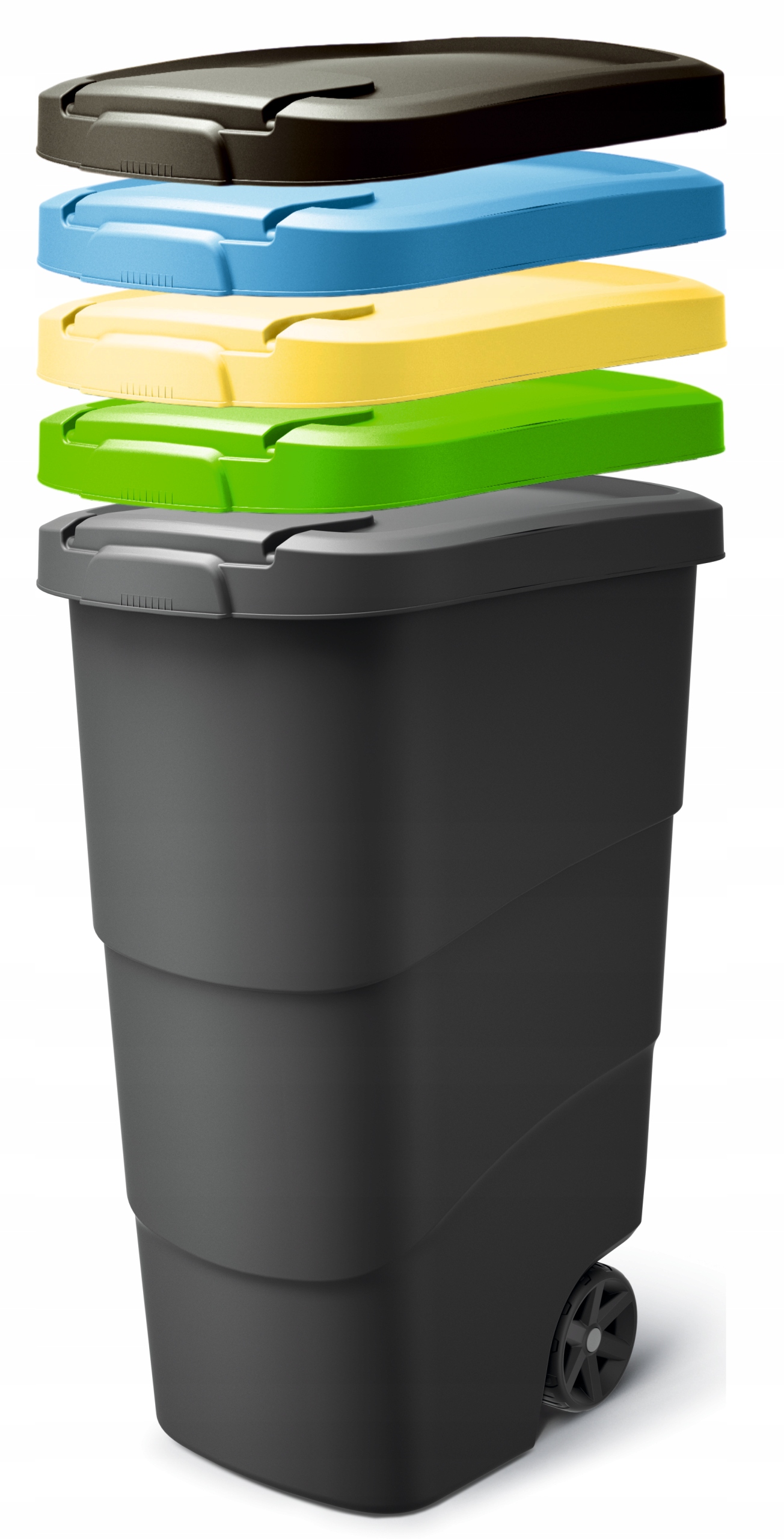 Kosz Pojemnik Na Śmieci Odpady Do Segregacji Na Kółkach Z Pokrywą