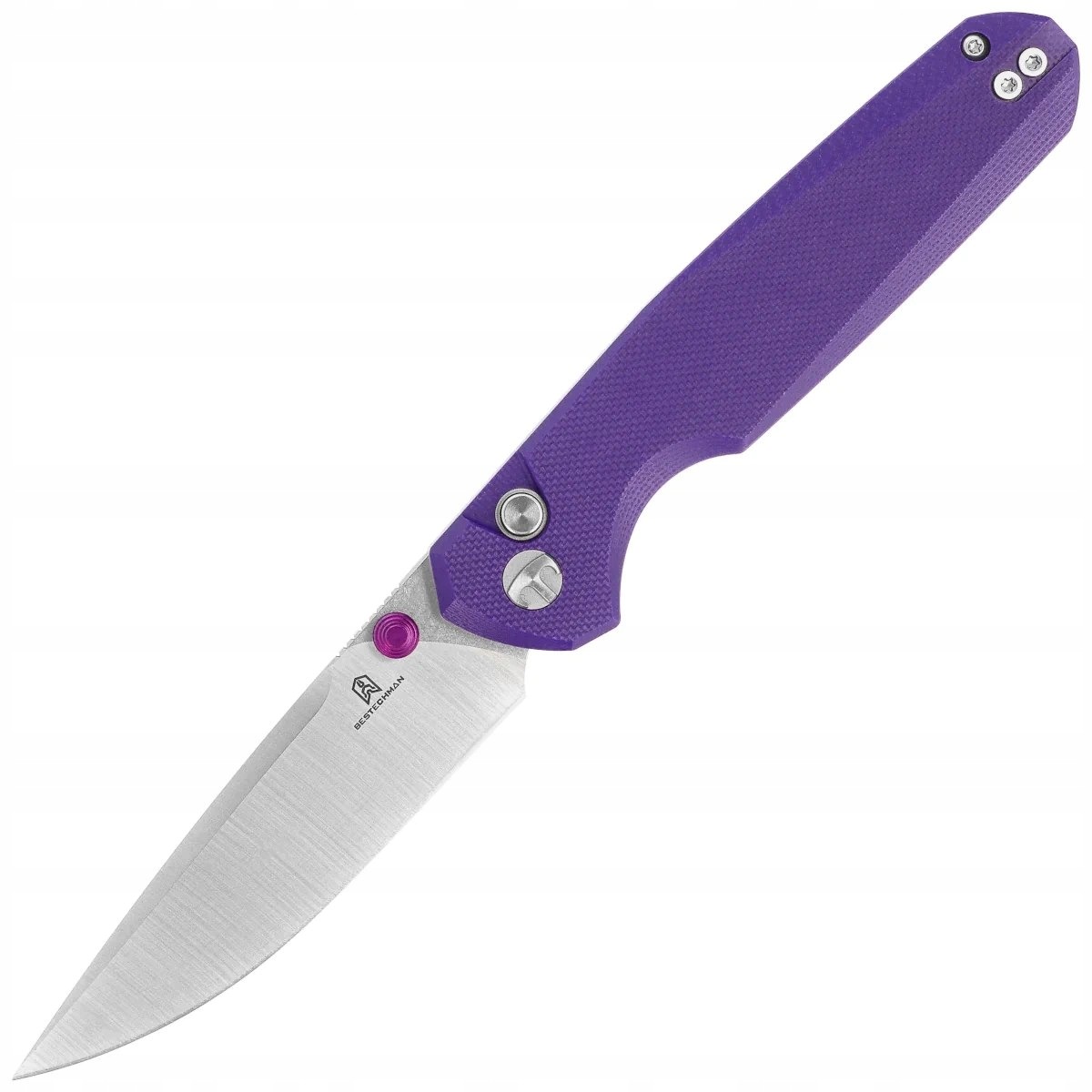 Nóż składany Bestechman Velix Purple G10, Satin/Stonewashed (BMK07C)