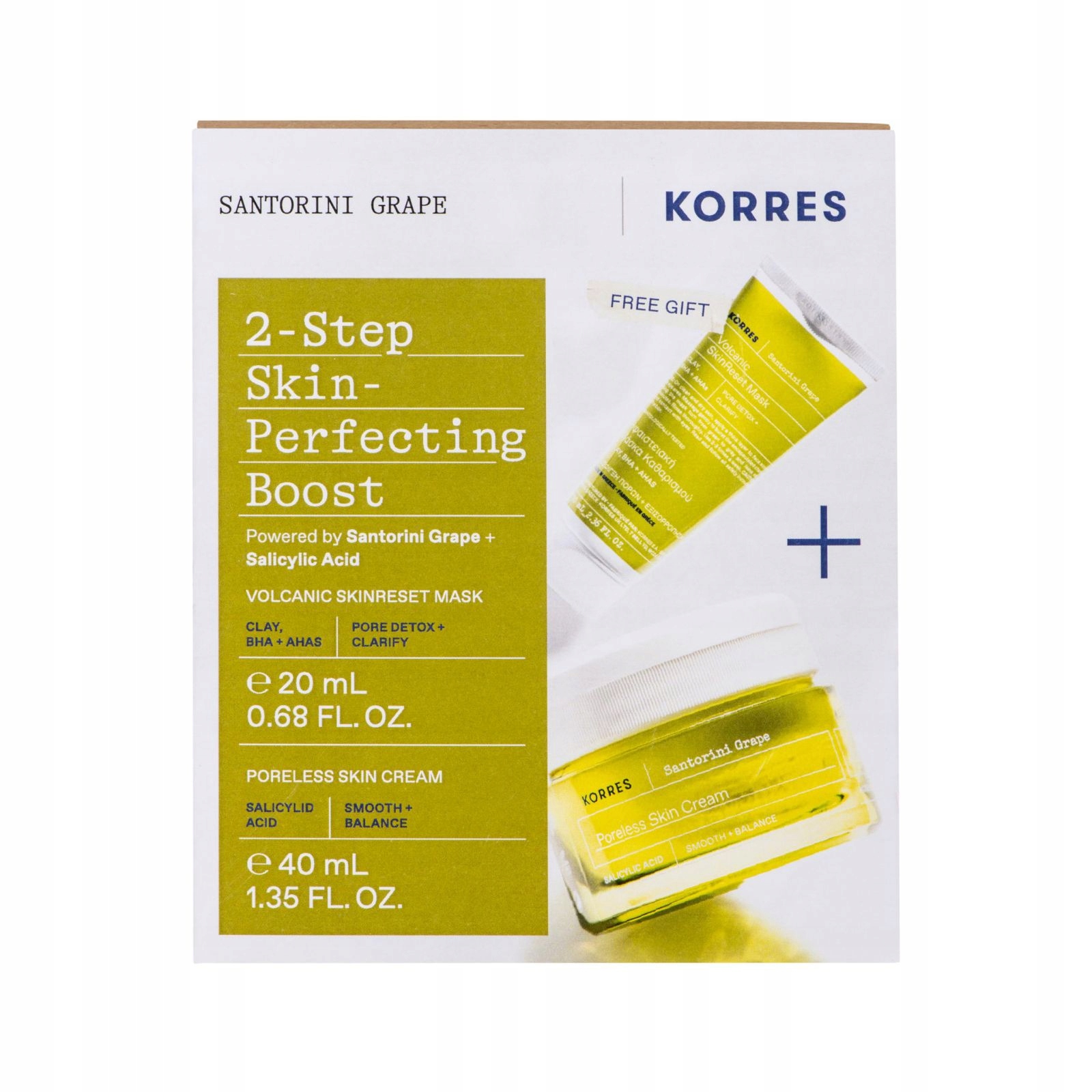 Korres Le Set Santorini Hroznový hydratační krém 40ml+maska 20ml