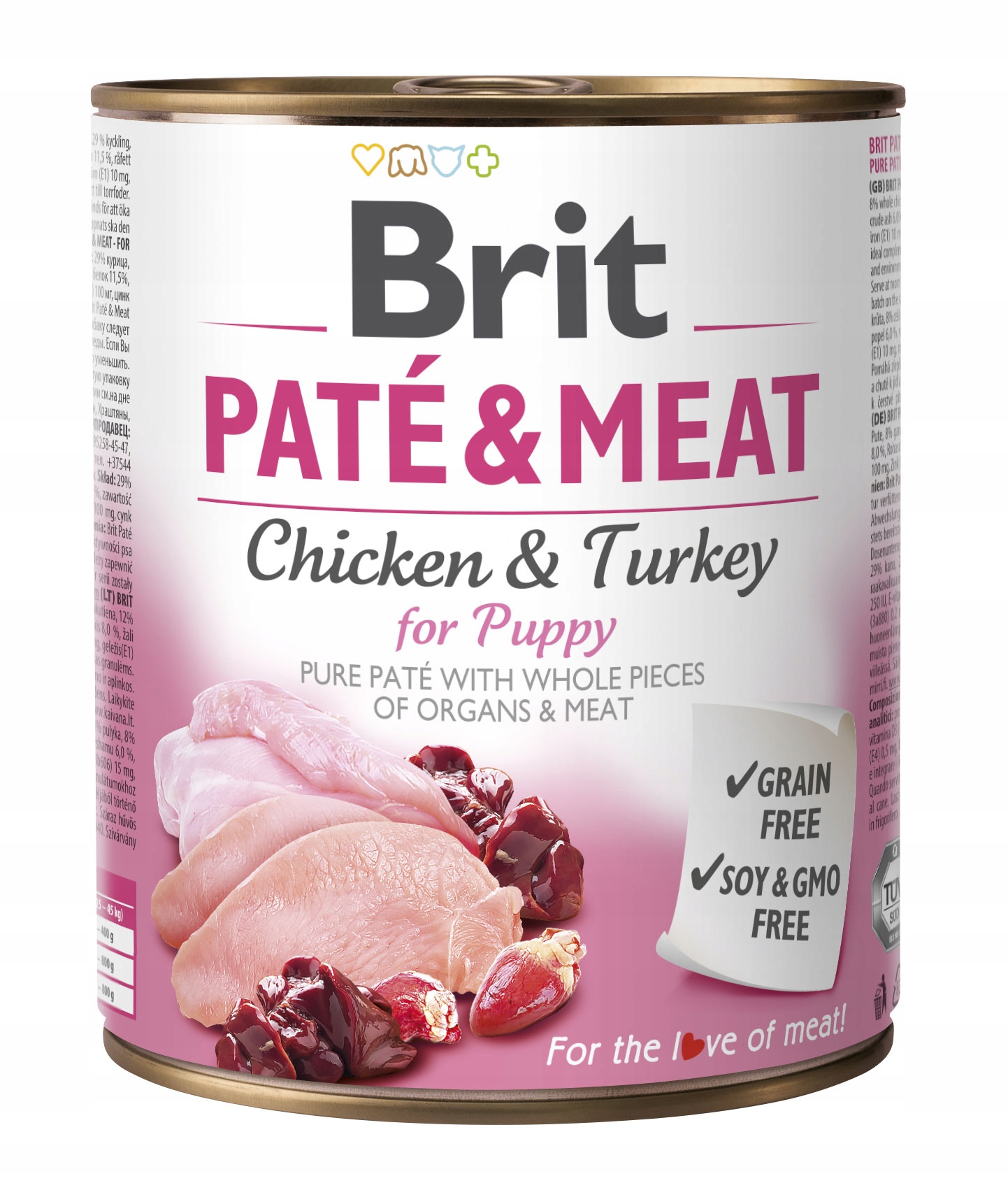 Levně Brit Paté & Meat Puppy Chicken mokré krmivo pro psy 12x800g