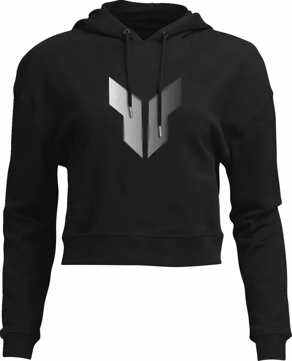 Dámska mikina s kapucňou typu Crop Thor Noise black XL