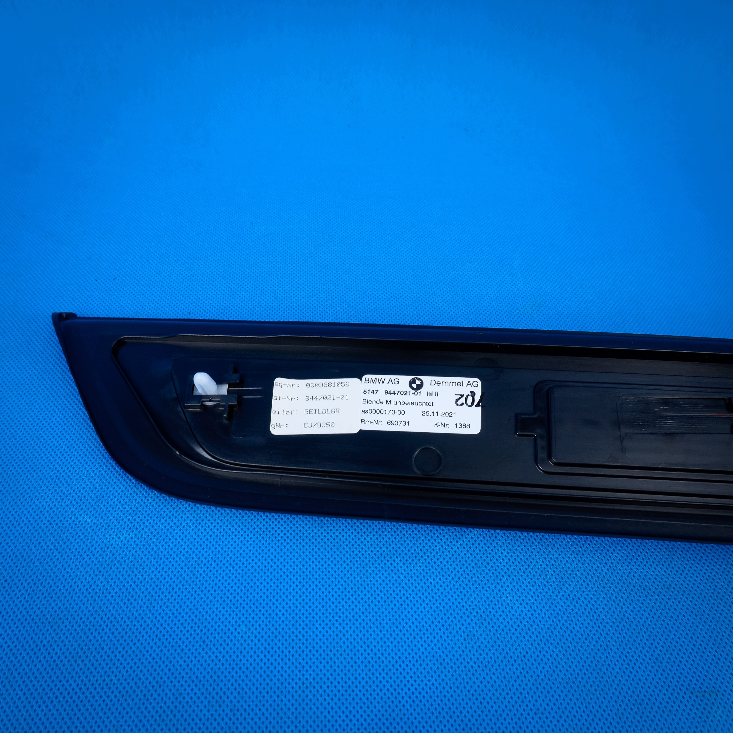 moulding cap threshold rear part left M BMW 5 G30 51479447021 9447021 32km