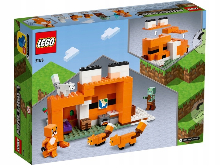 LEGO Minecraft 21178 SIEDLISKO LISÓW DOM LISEK Marka LEGO
