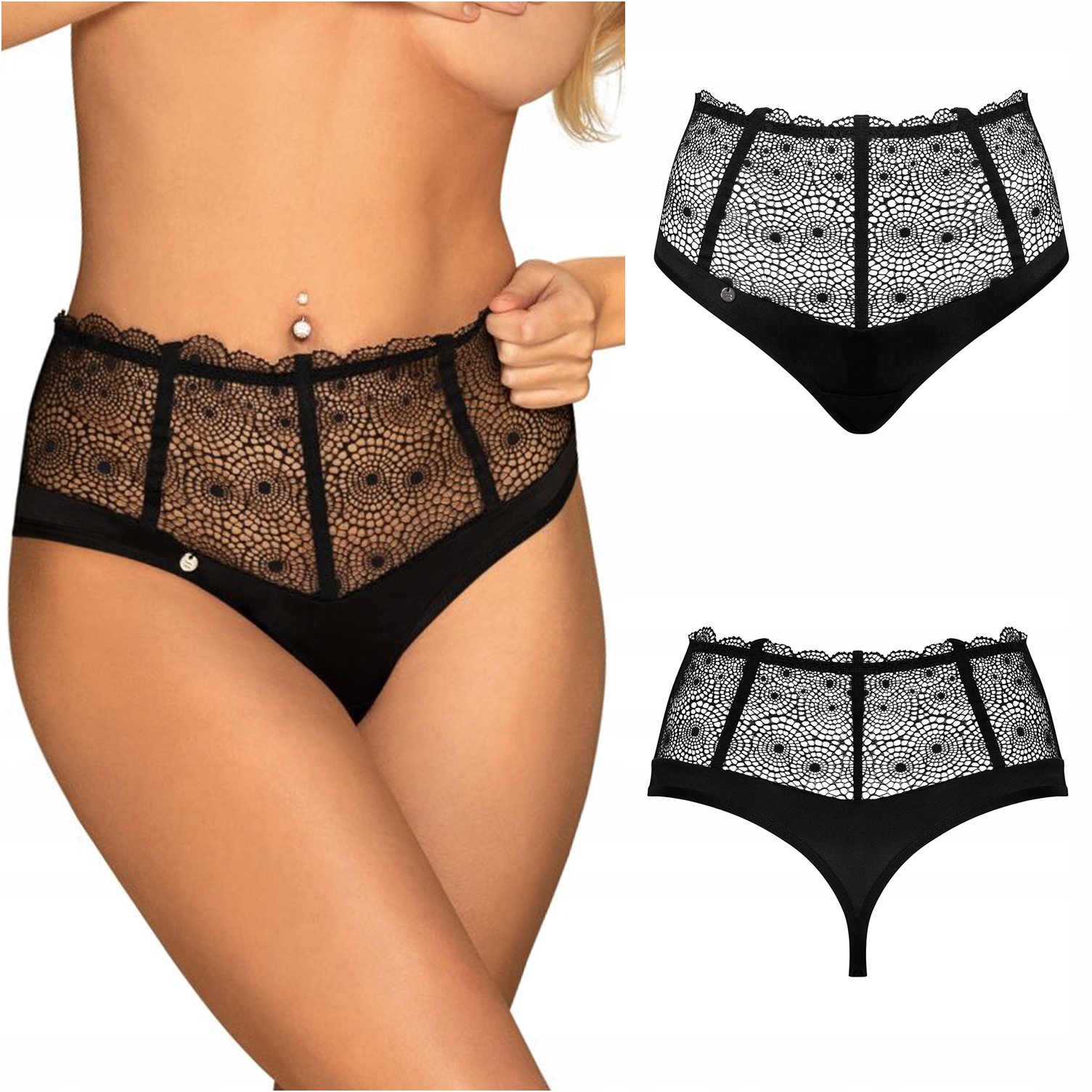 

Obsessive Sharlotte figi koronkowe wysokie L/XL