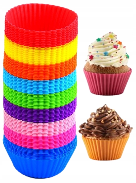 

Foremki silikonowe na muffinki babeczki MIX 12szt.