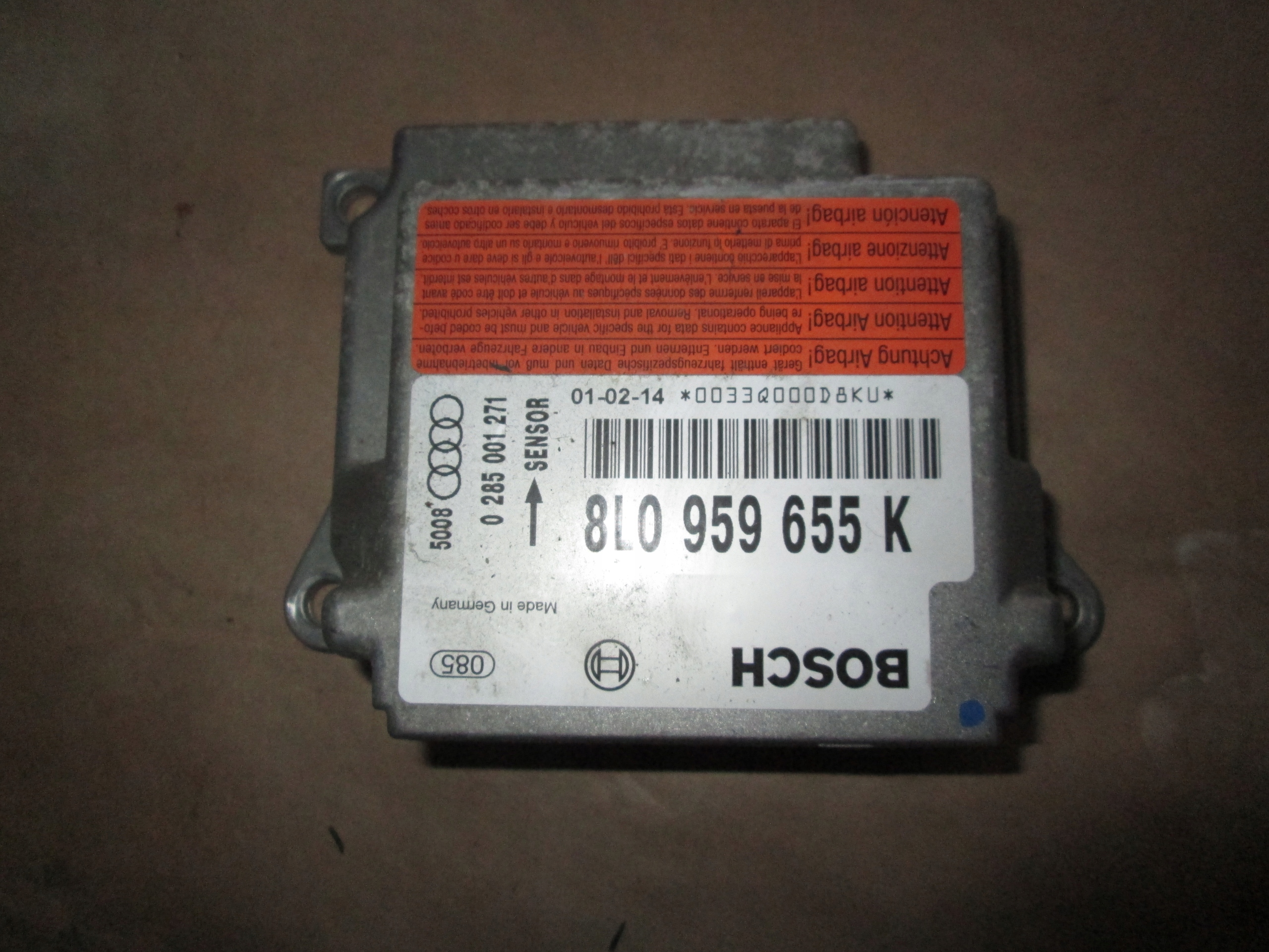 Audi A3 8L MODUŁ SENSOR AIRBAG 8L0959655K LIFT 3D