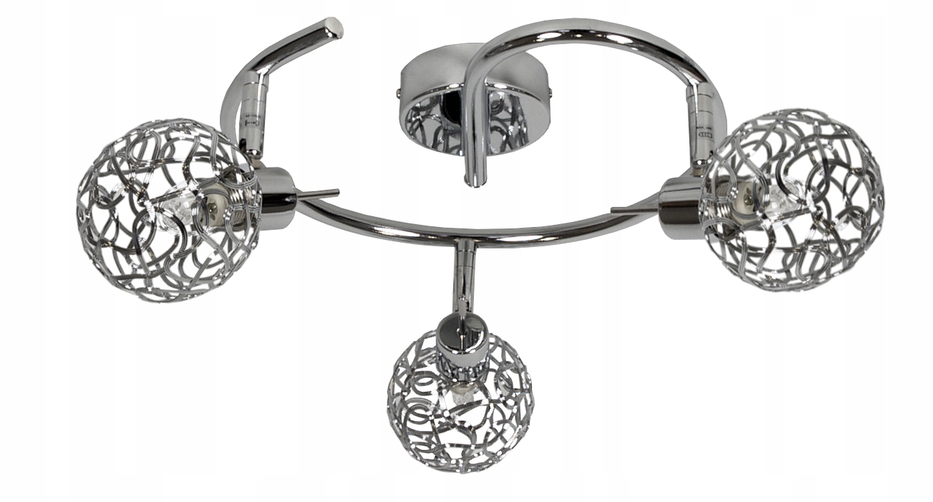 stropní svítidlo Chromová tříramenná Listwa Abażur 40W