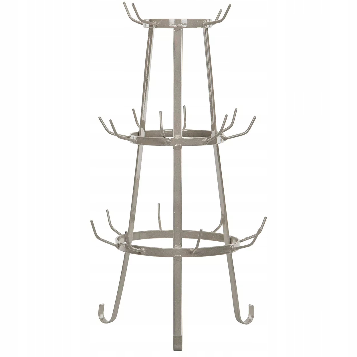 Stojan Na Šálky kovový, béžový, smaltovaný, organizér na kuchyňské potřeby