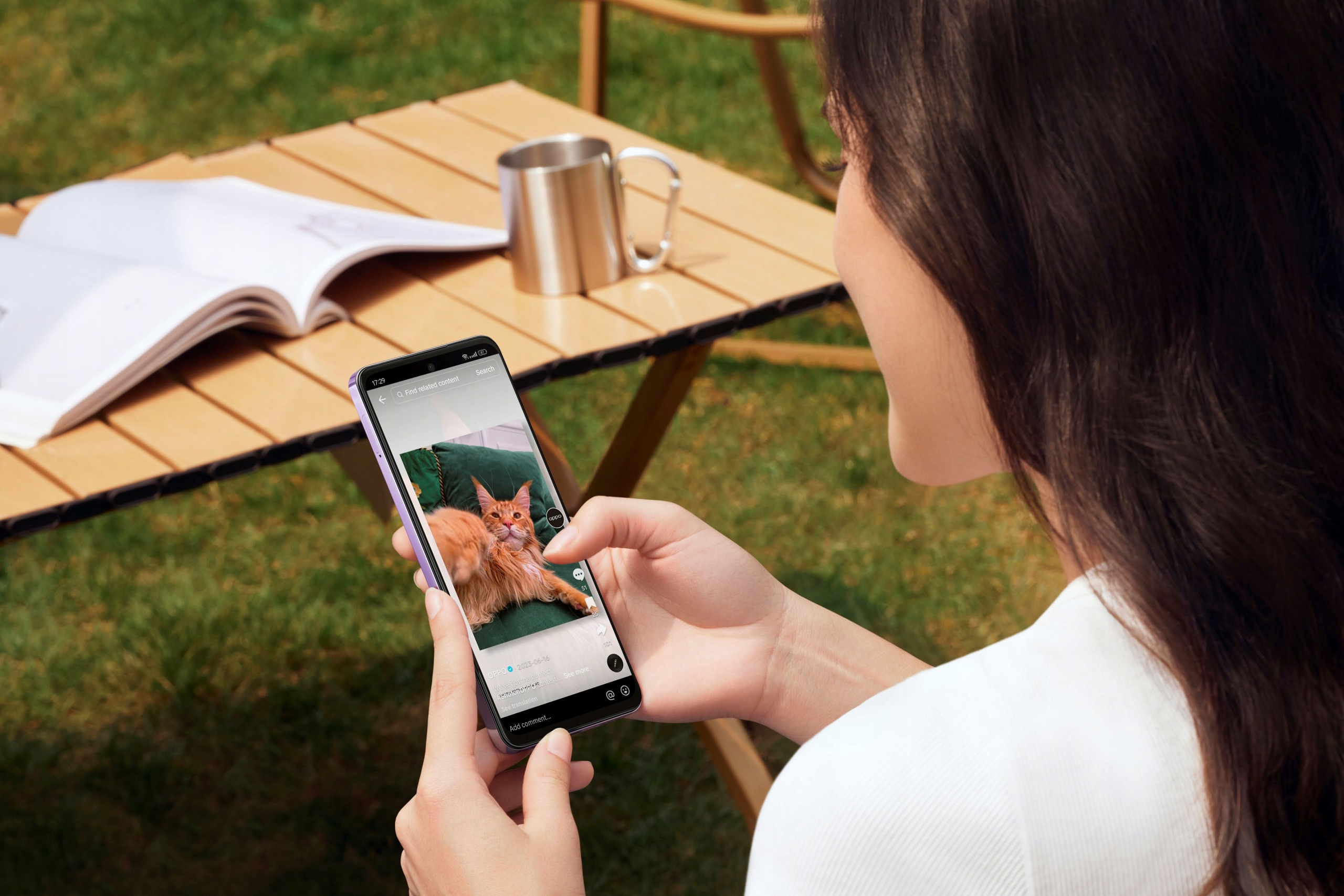 Smartfon OPPO A80 5G 8/256 GB fioletowy Ładowarka w komplecie nie