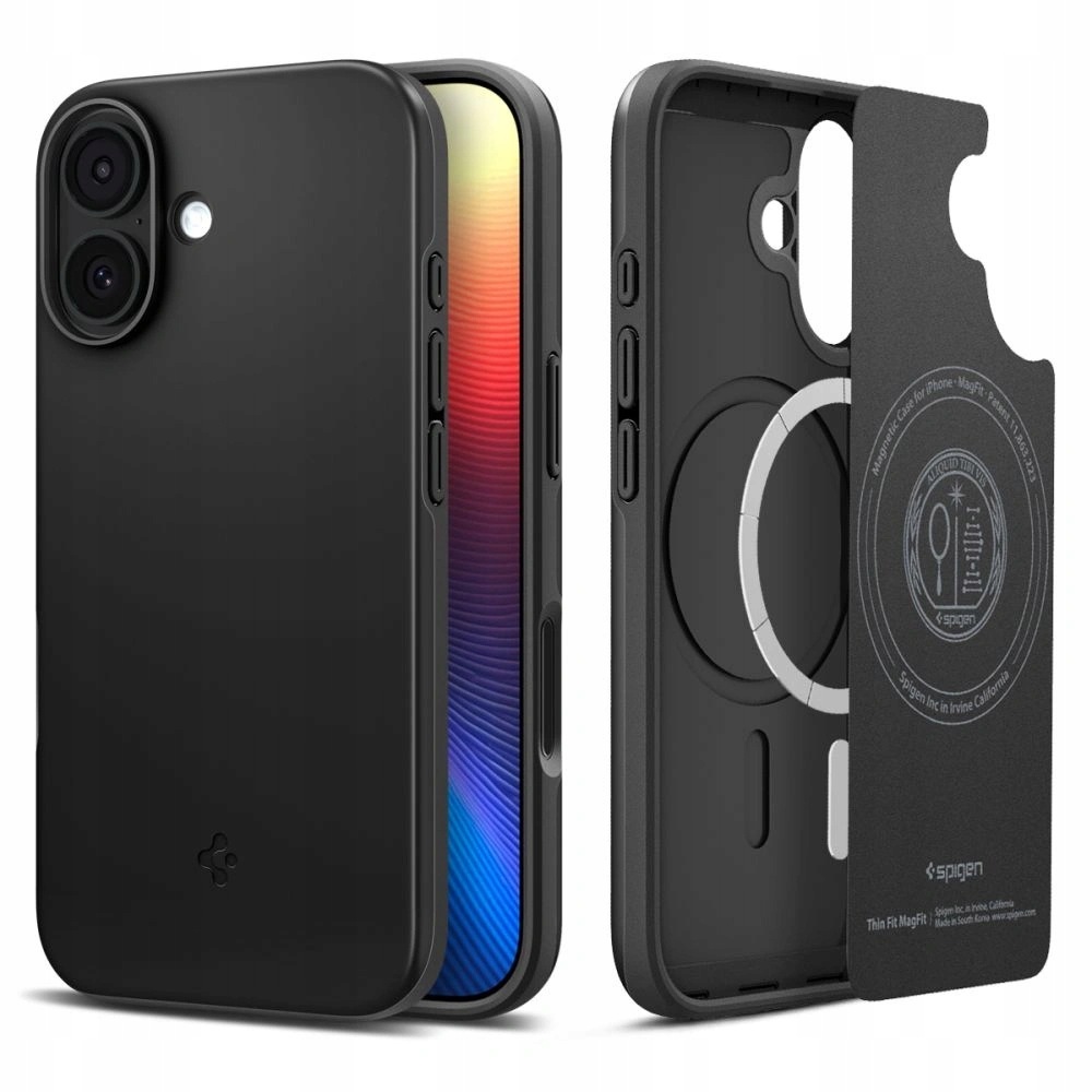 Etui Do Iphone 17 Case Spigen Thin Fit Magsafe Czarne Smukłe Wytrzymałe