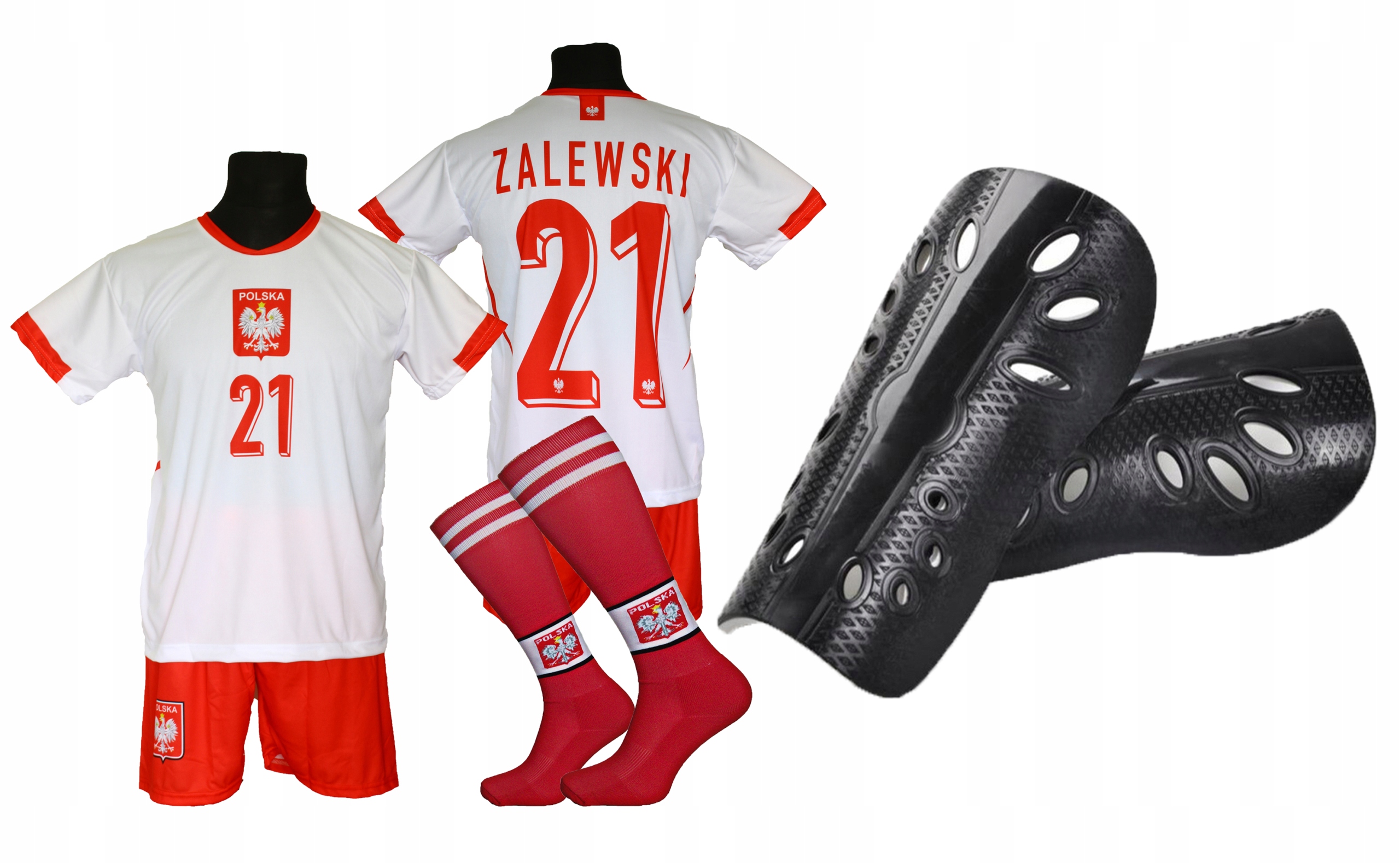 Sada fotbalového oblečení Zalewski Polska pro mladé fanoušky velikost 158