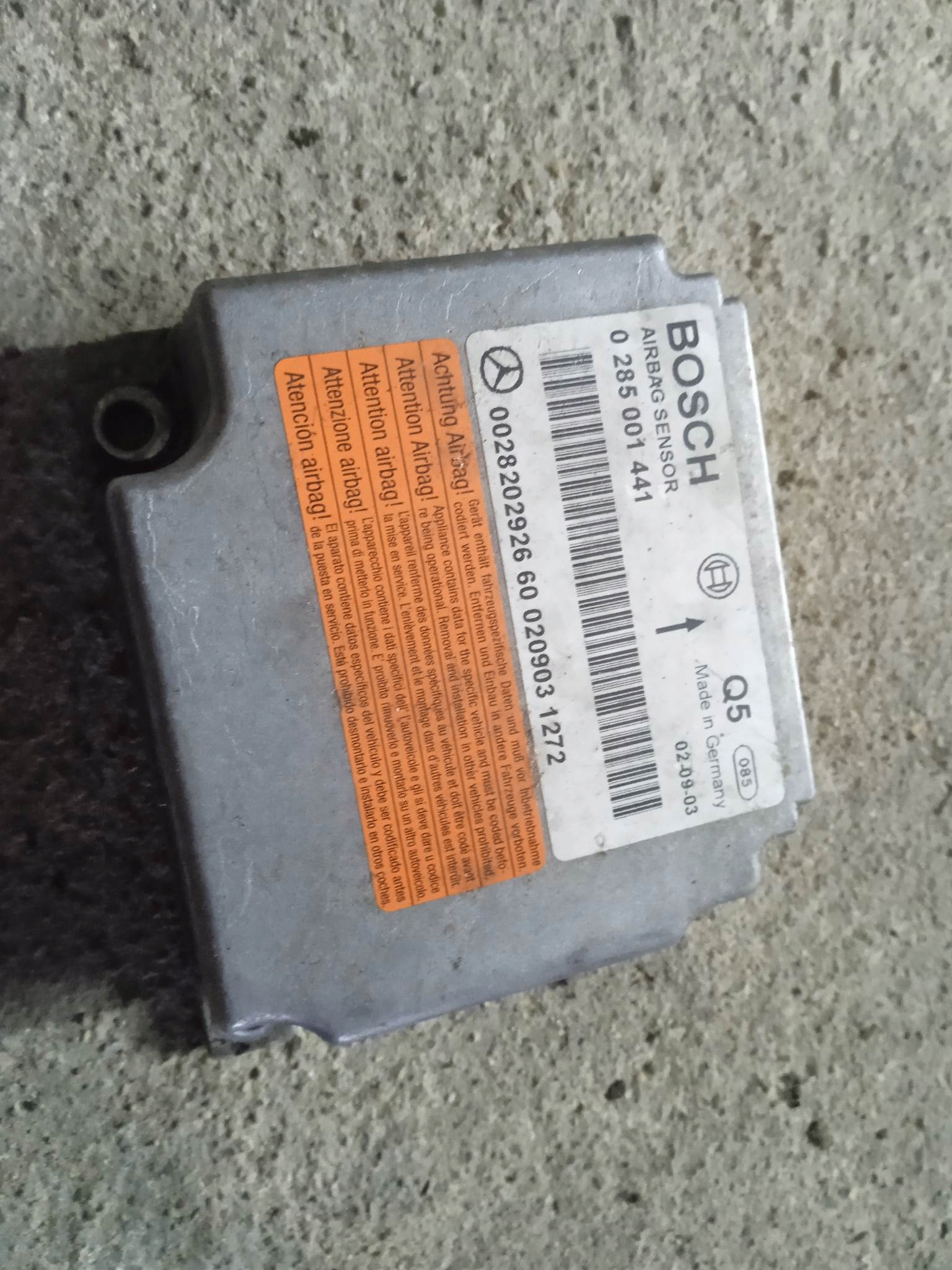 MODUŁ AIRBAG MERCEDES W211 0285001441 A0285001441 za 90 zł z Łyski