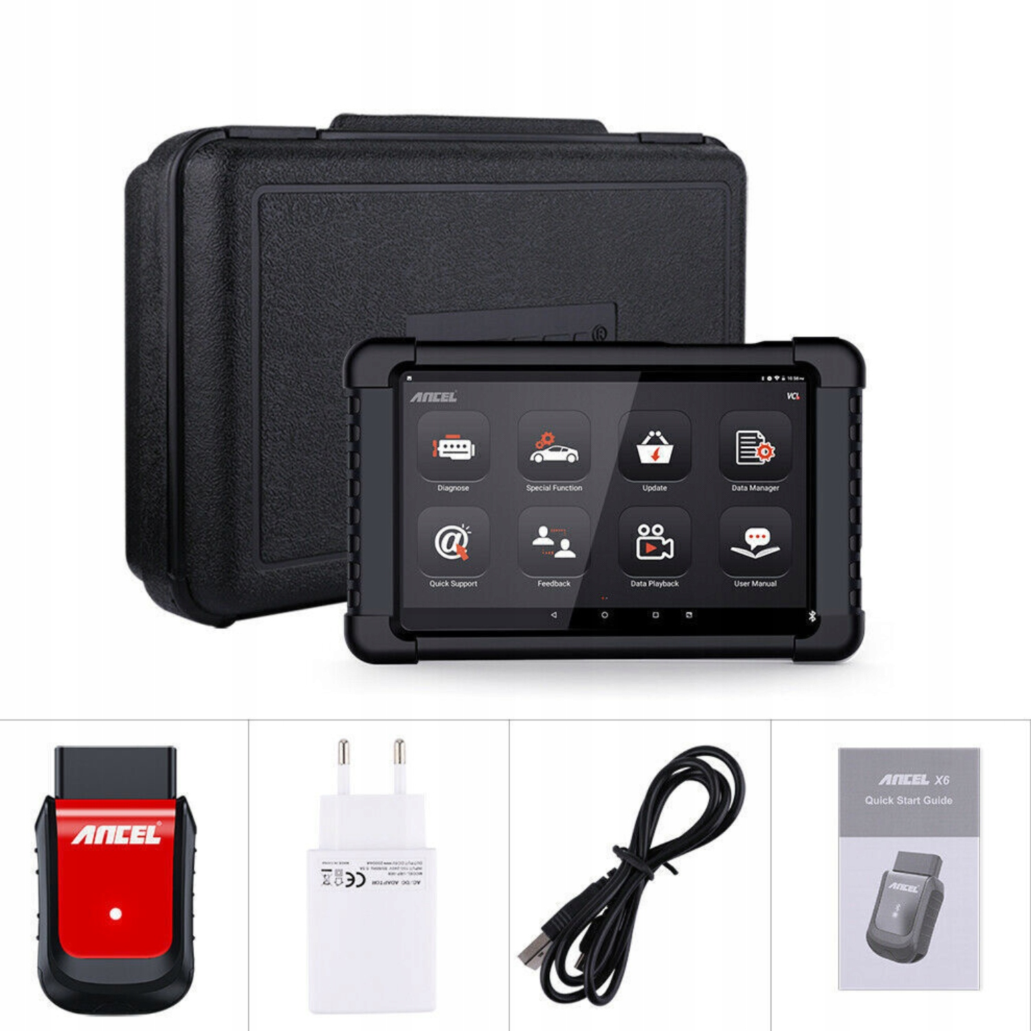 Diagnostický interface skener Ancel X6 s Android menu, Abs, Sas, Dpf, Tpms, Immo Slovenské Menu