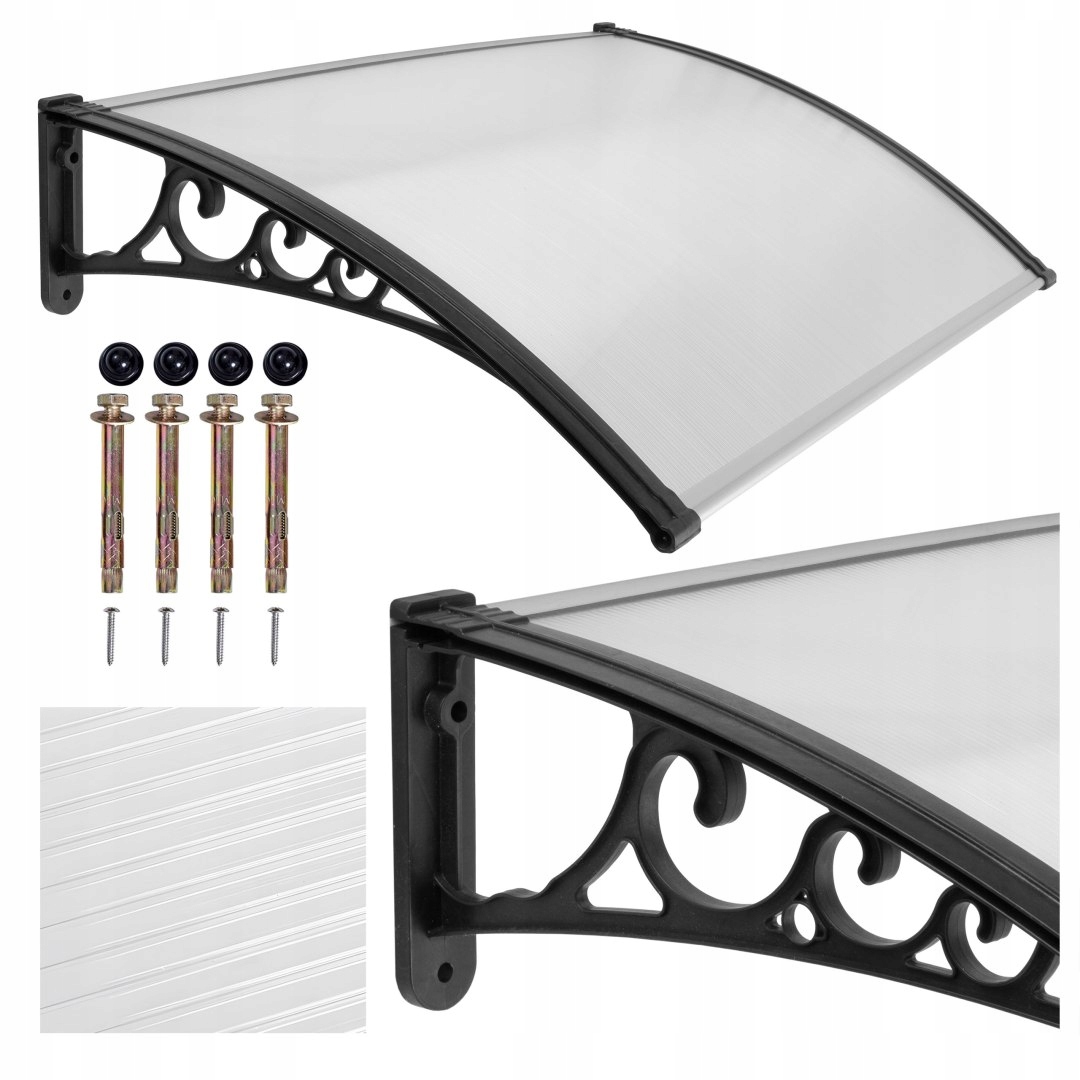 Plastová stříška Sano 80x120 cm černá