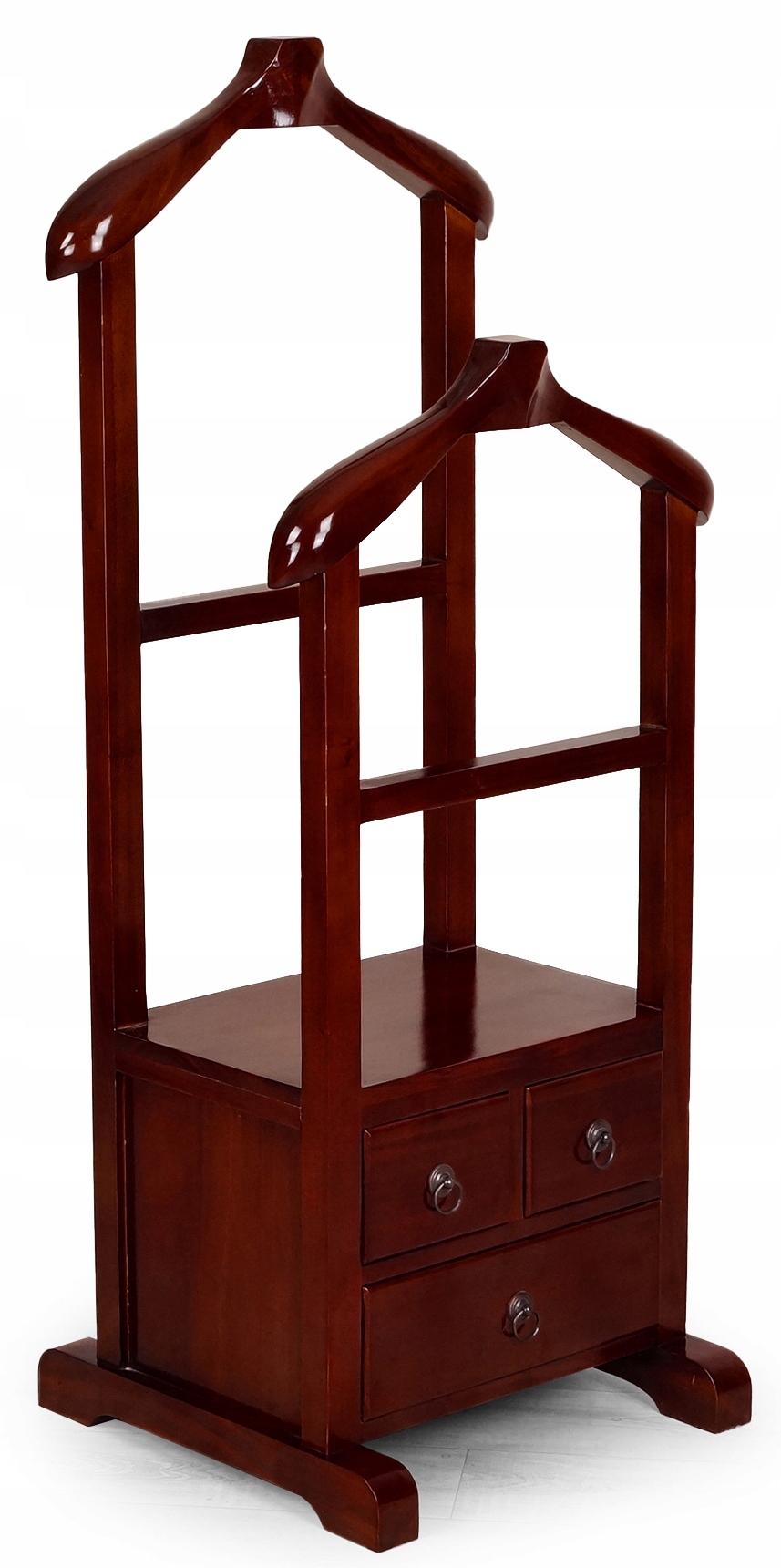 Stylowy wieszak kamerdyner w stylu kolonialnym z litego drewna 80271a