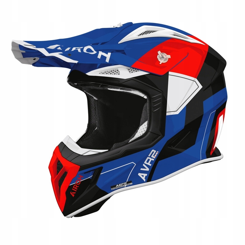 Motocyklová Prilba Airoh Aviator Ace 2 Shield Blue Red Gloss (XL)