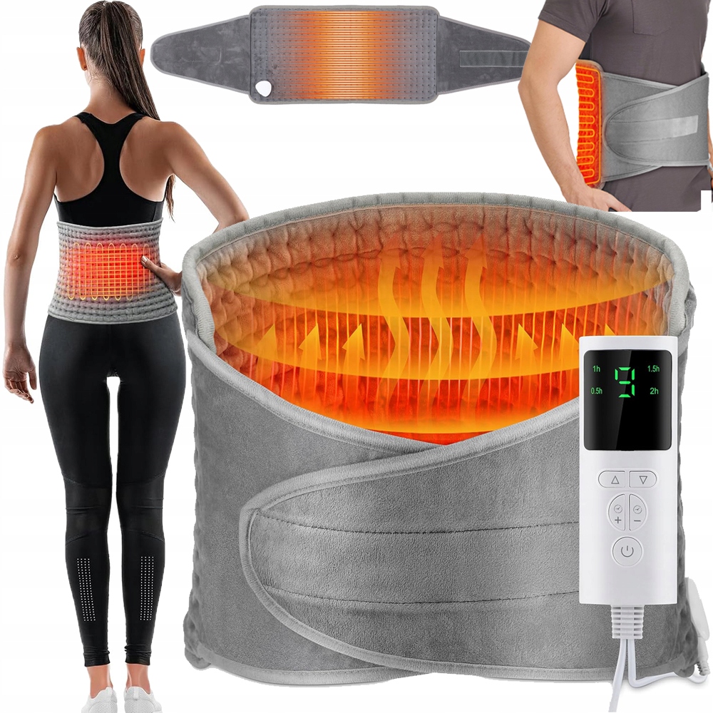 Mata Elektryczna z Poduszką na Bóle Mięśni i Karku 125x30cm pas grzewczy