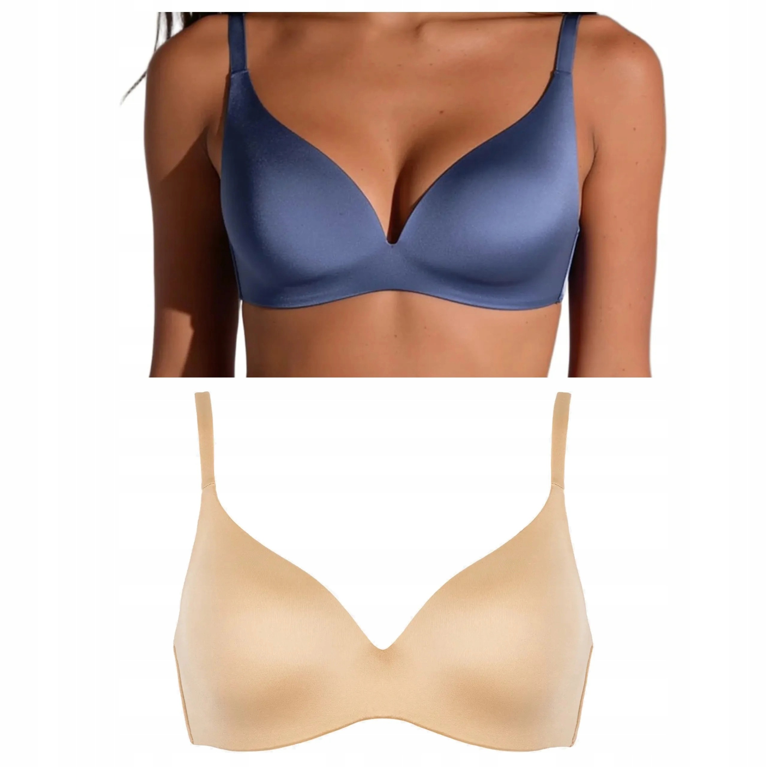 2x vyztužená podprsenka z mikrovlákna Lormar One golden jeans 75C