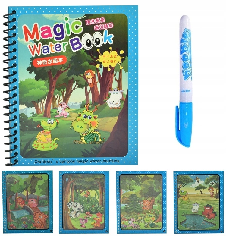 

Magiczna Wielorazowa Kolorowanka Wodna Pisak