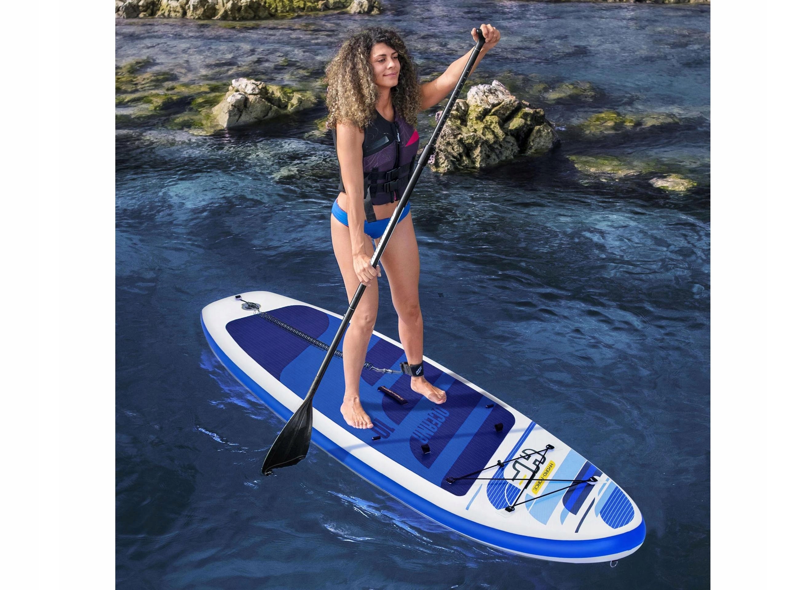 8W1 ZESTAW SURFING BOARD PADDLE DESKA STAND UP SUP SIEDZISKO KAJAK BESTWAY Kod producenta TUR-DE65350