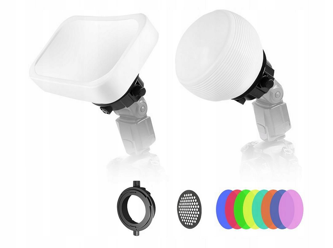 Sada 12v1 2x Difuzér Gelové filtry Medová Plástev pro blesk LensGo