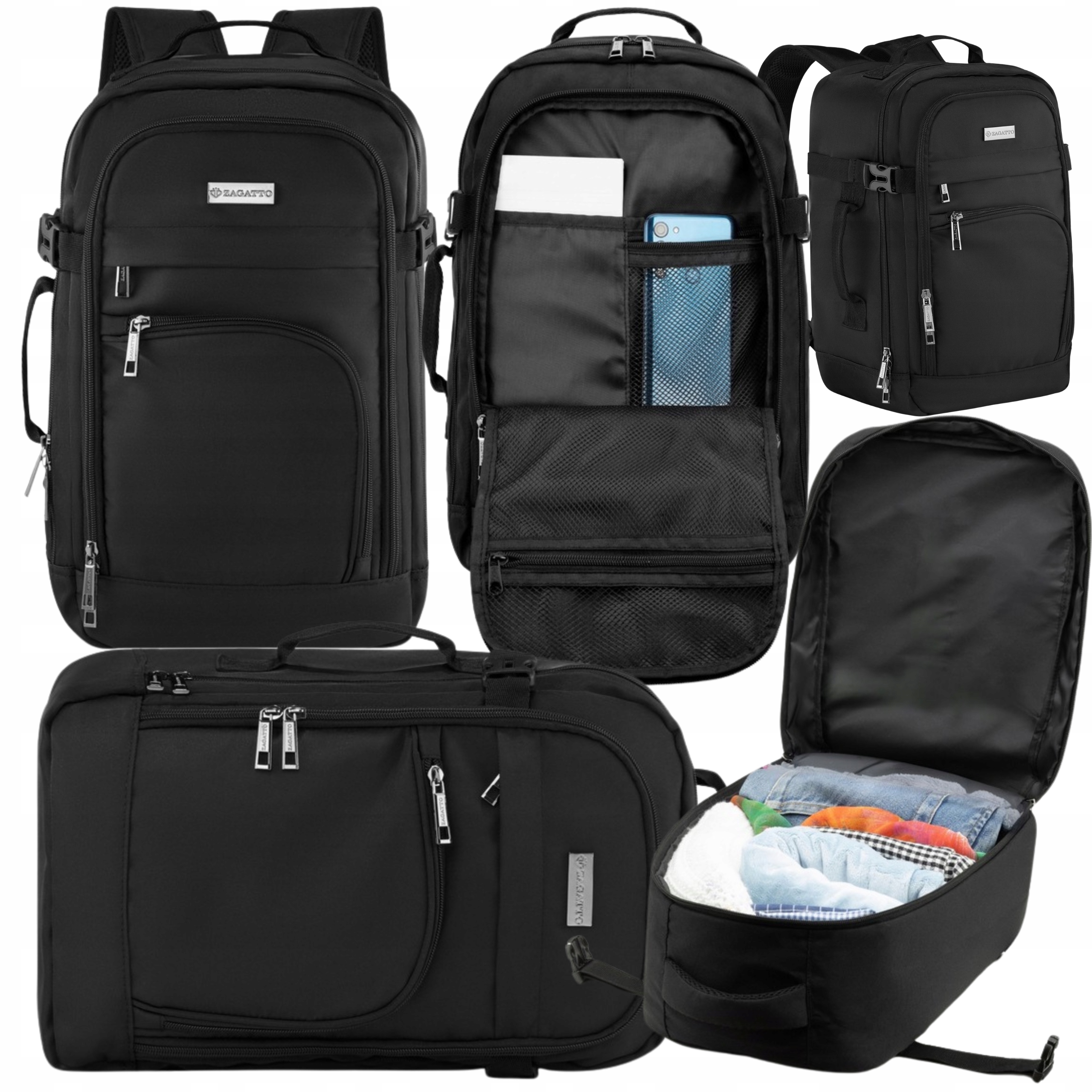 Plecak Podróżny Do Samolotu Ryanair Wizzair Lekki Bagaż Podręczny Zagatto