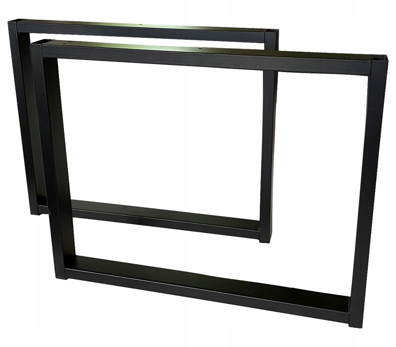 Kovové nohy pro stůl Loft Industrial černé 50x47 cm Profil 4x2 cm 2 ks