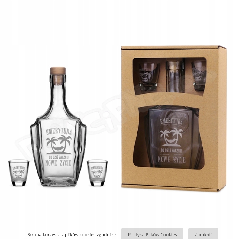 

Karafka Kieliszki Emerytki Emeryta 18-99