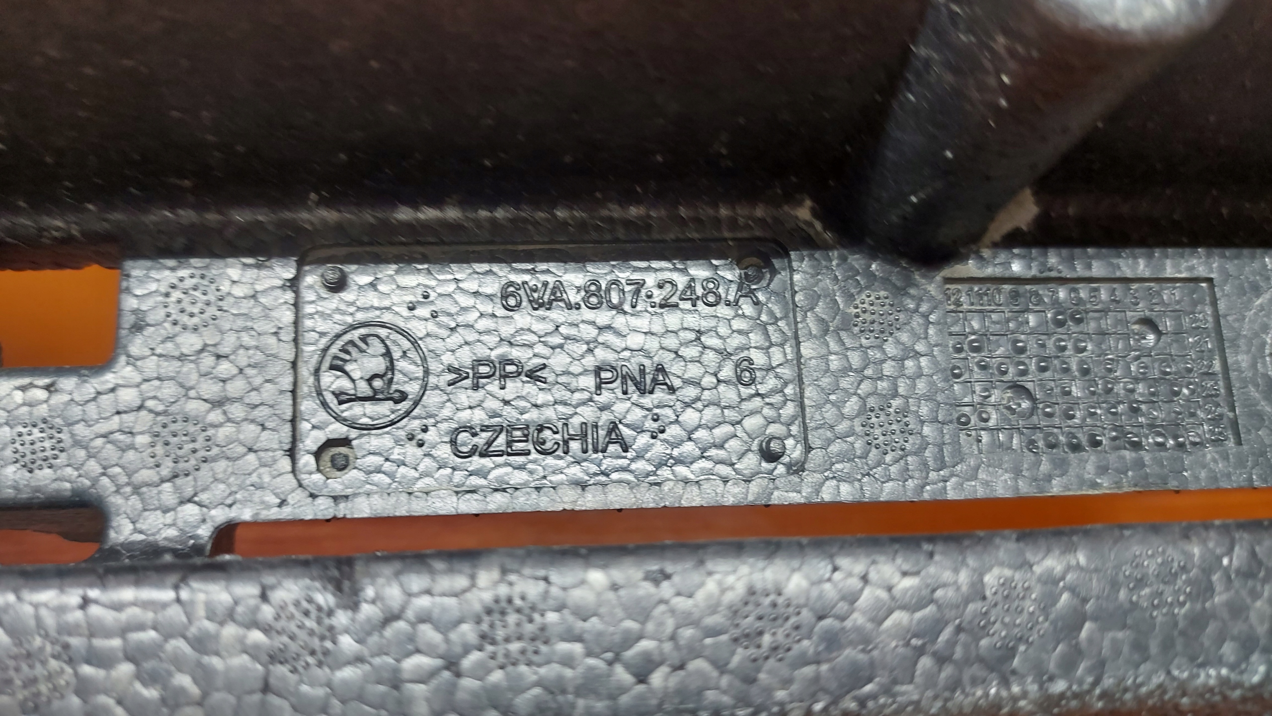 ABSORBER polystirene of a bumper front front SKODA FABIA IV 21