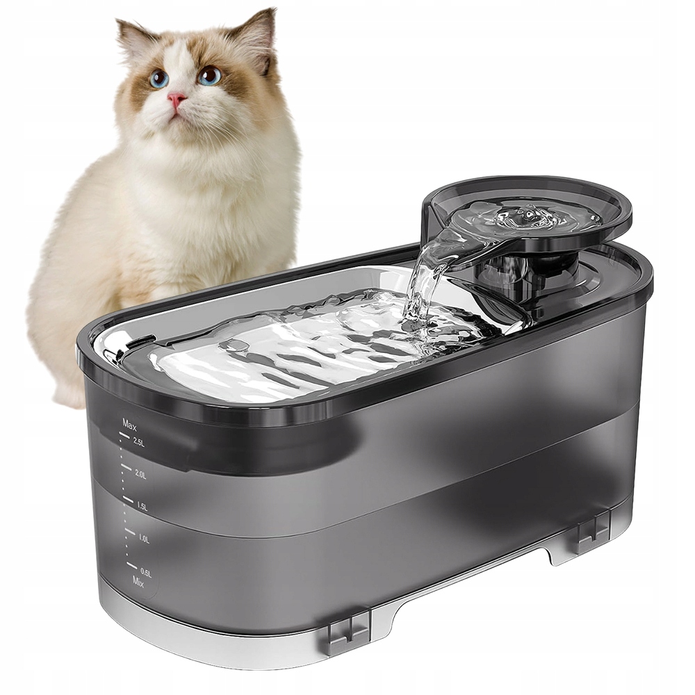 Levně Fontána Napáječka Pro Kočky Psa Automatická Miska Napáječka 2.5L Tichý Filtr