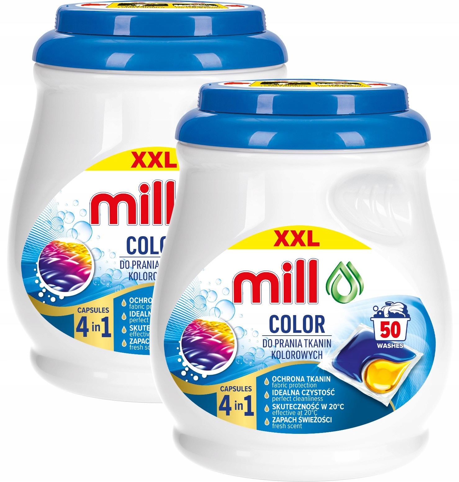 Levně Kapsle na praní barevných tkanin MILL Color 100 kapslí