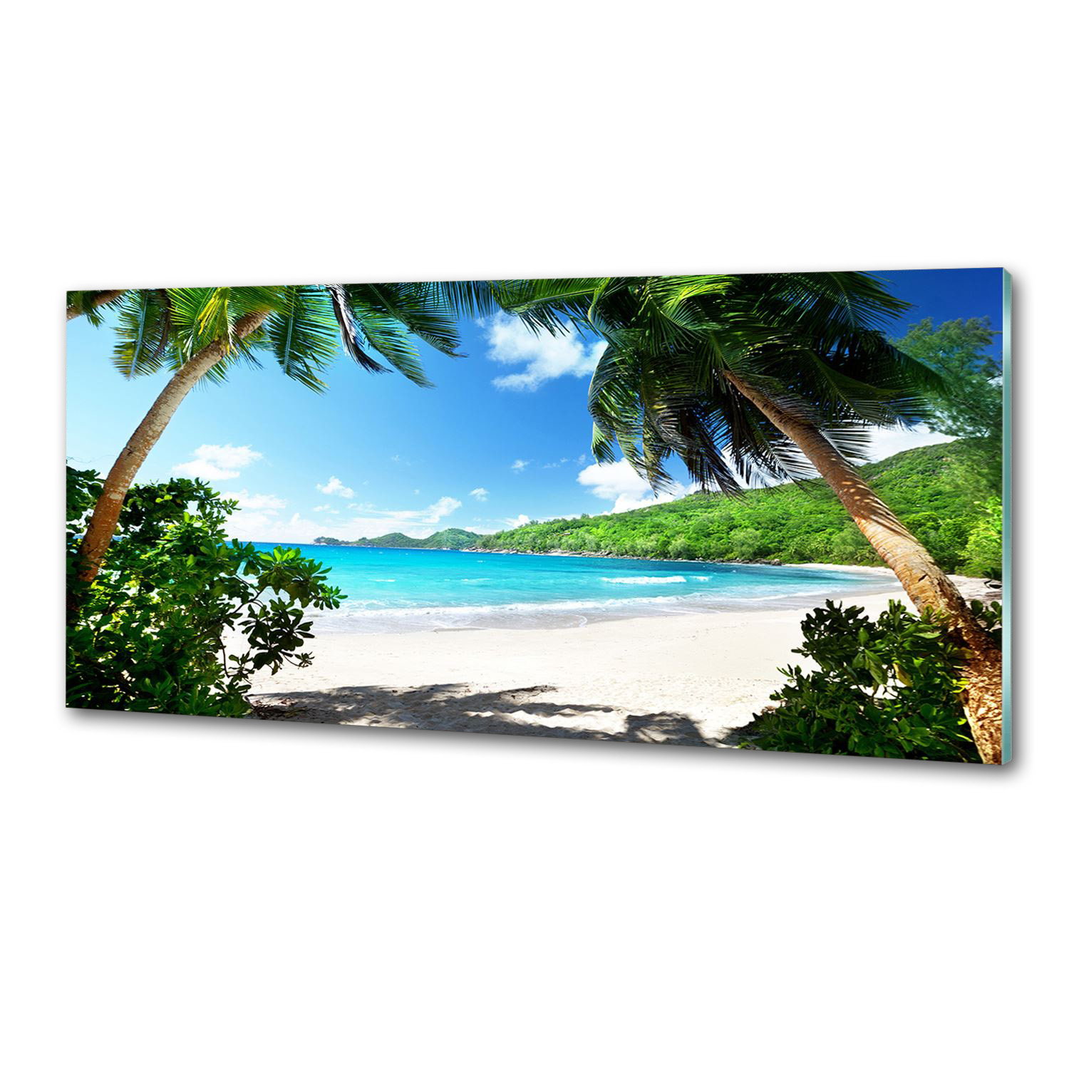 Panel do kuchyne Seychely pláž 125x50 cm Lepidlo