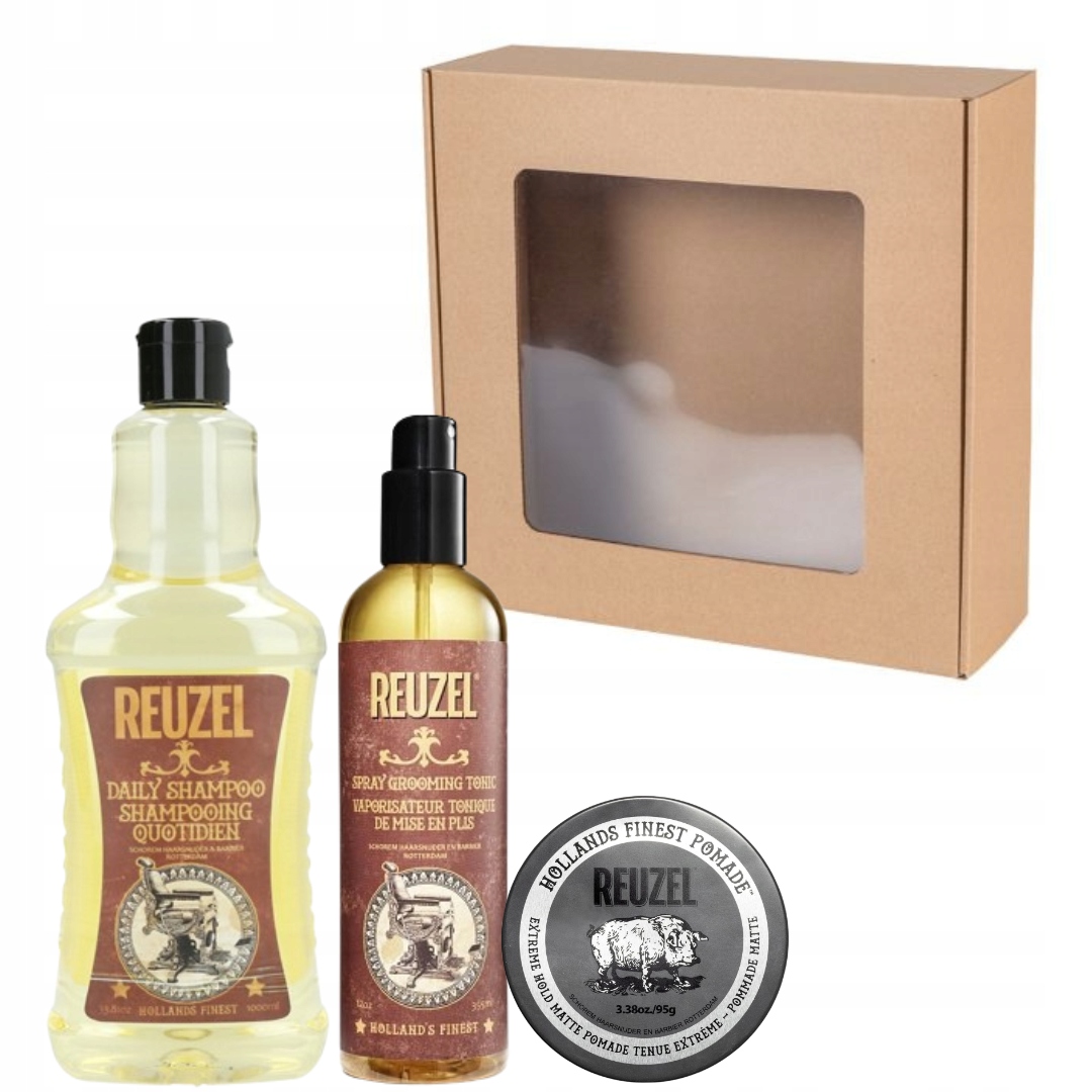 Reuzel Tonik Grooming Szampon Daily Pomada Extreme Hold