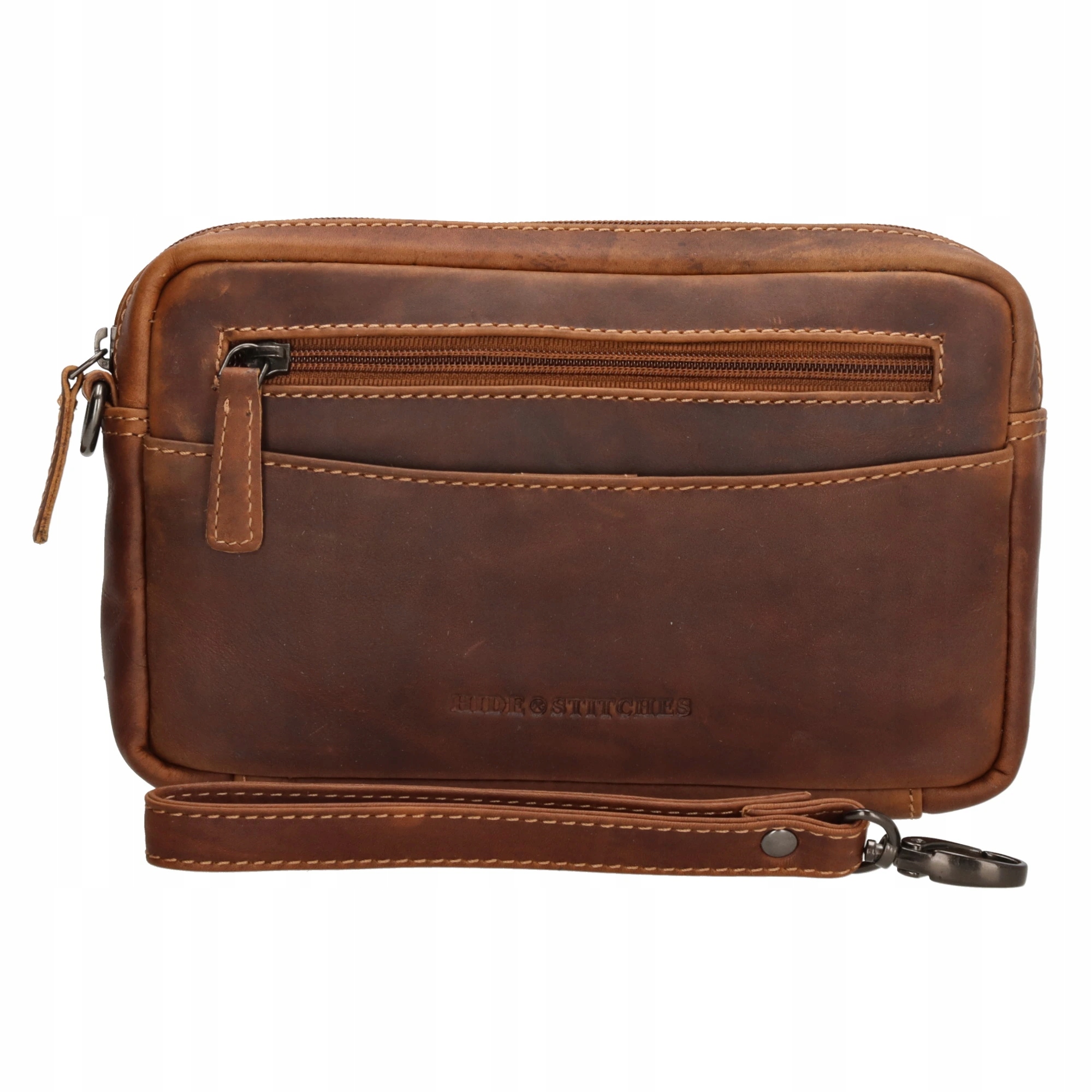 Hide & Stitches Japura unisex taška na zápěstí koňaková