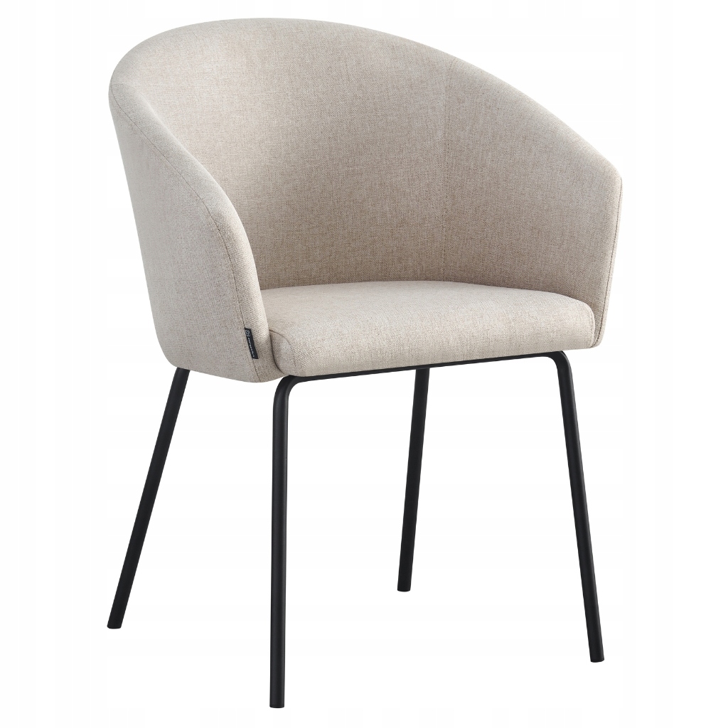 Krzesło tapicerowane beżowe do salonu, jadalni i kuchni nowoczesne Nuvio