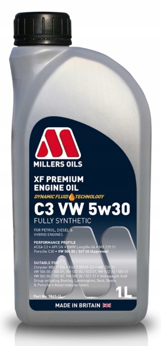 

Millers Oils Xf Premium C3 Vw 5W30 1L 5862