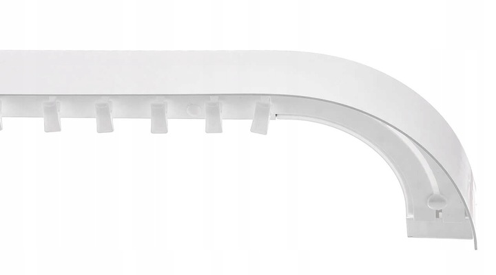 

Karnisz I-torowy 220cm Szyna Pcv osłona biała łuk