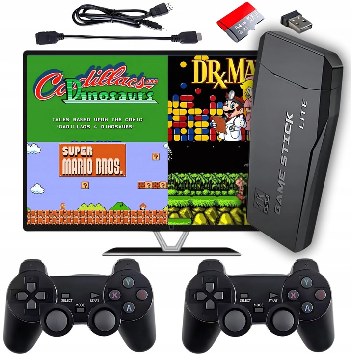 Konsola Gier Retro Tv Emulator Better Media 20000 Gier 2 Pady 64 Gb