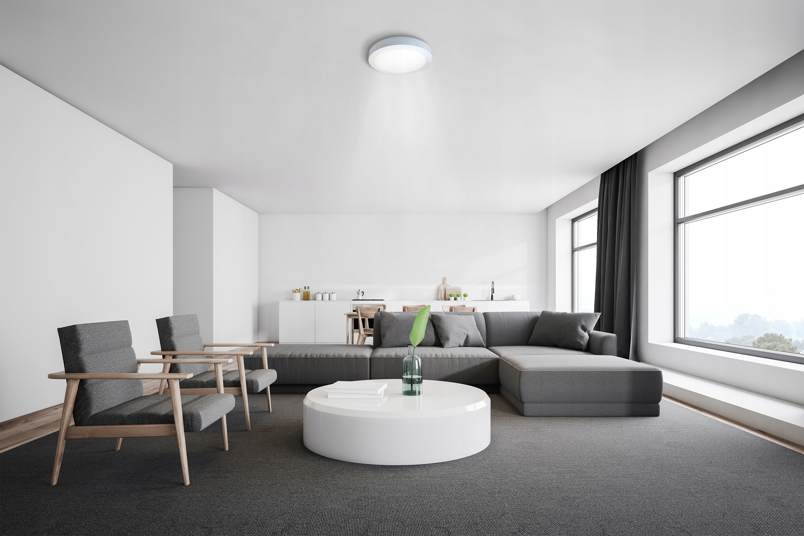 Plafon LED NATYNKOWY sufitowy oprawa LAMPA panel Marka Masterled