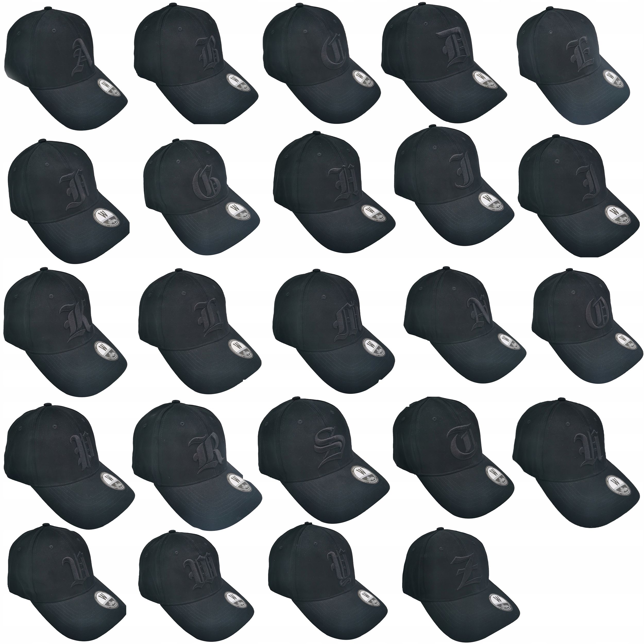 CZAPKA BEJSBOLÓWKA HAFT 3D GOTYCKIE LITERY CZARNE Model 4199