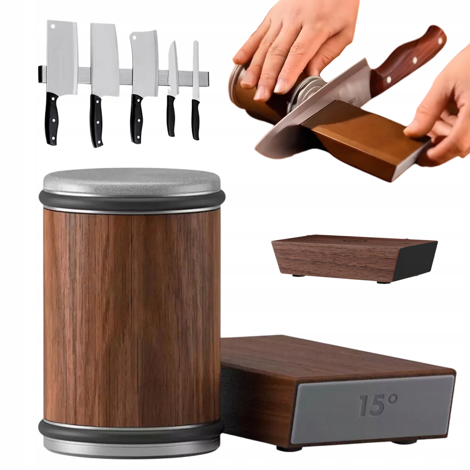 Magnetický Ostřící Kámen Válcový Diamantový 15° 20° Brousek