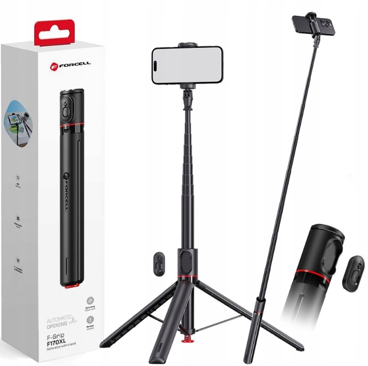 Držák na telefon pro fotografie Selfie Stick Stativ Tripod 170 cm Automat