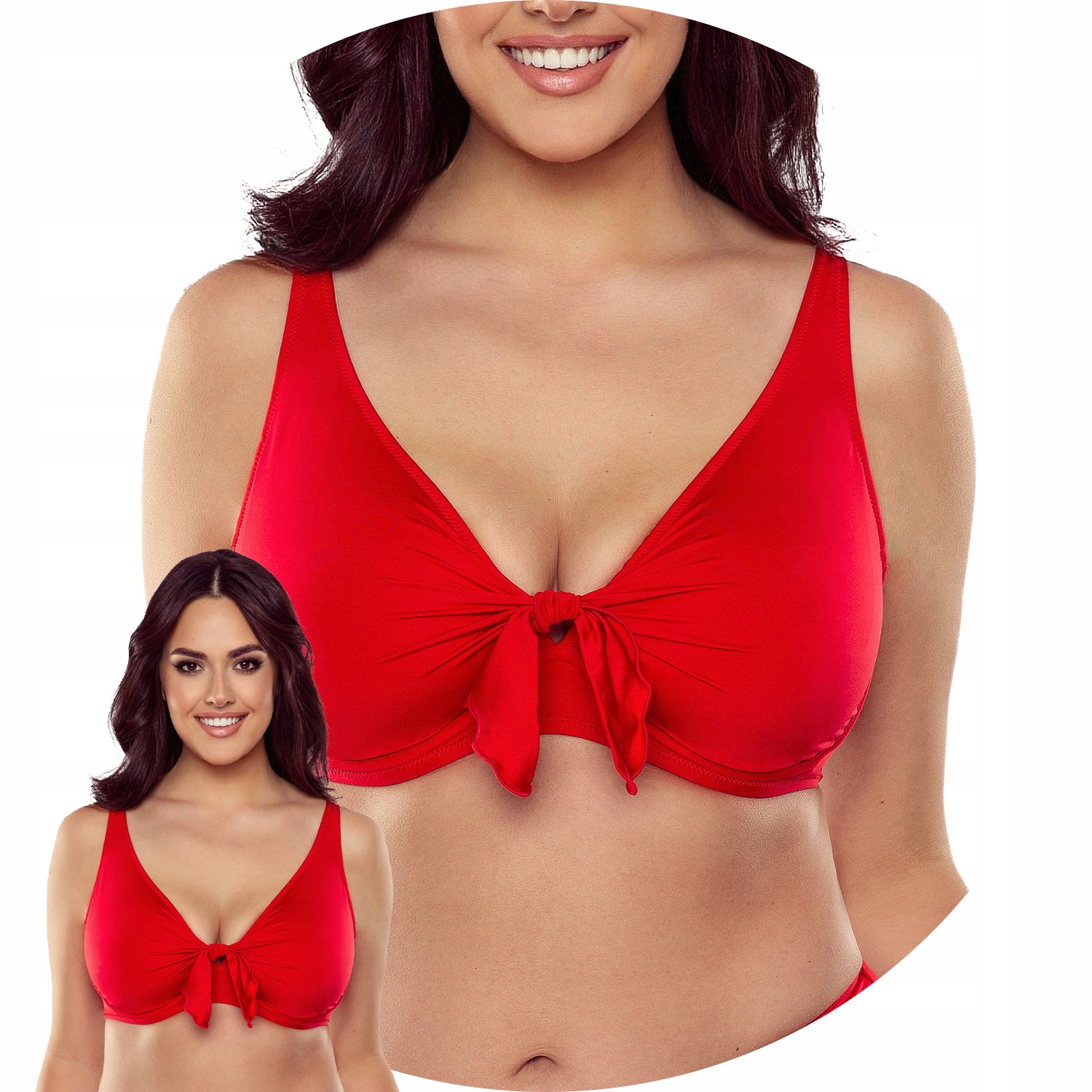 Plavková podprsenka Vivisence 3202 červená 75E